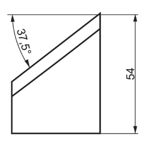 TRADEMASTER - EXTERNAL TOOL BIT B375/54 37.5 DEG X 54MM HIGH